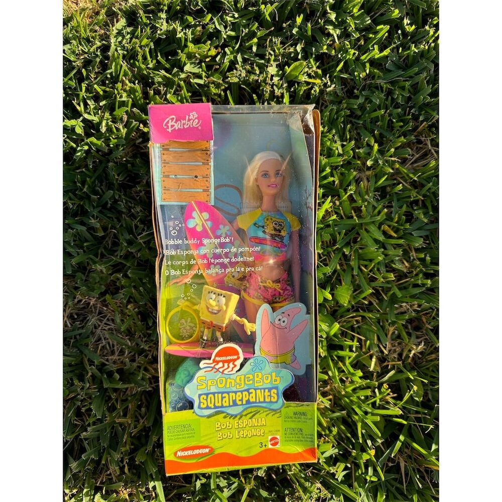 Mattel Barbie Loves SpongeBob SquarePants Doll 2003 w/ Accessories